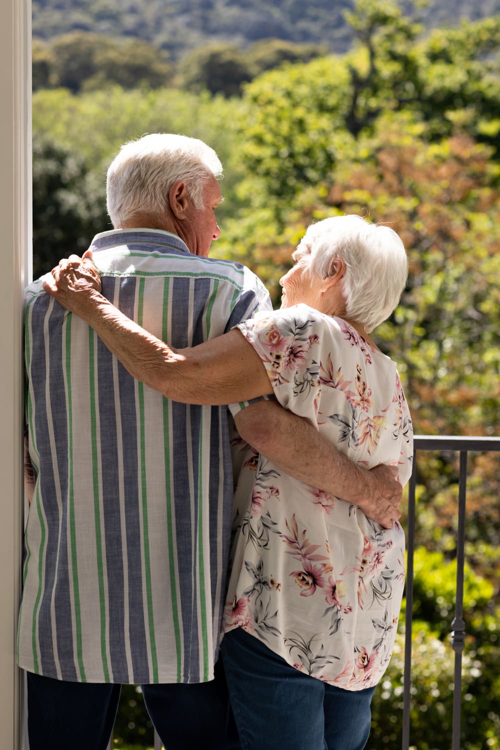A couple enjoying a sunny day